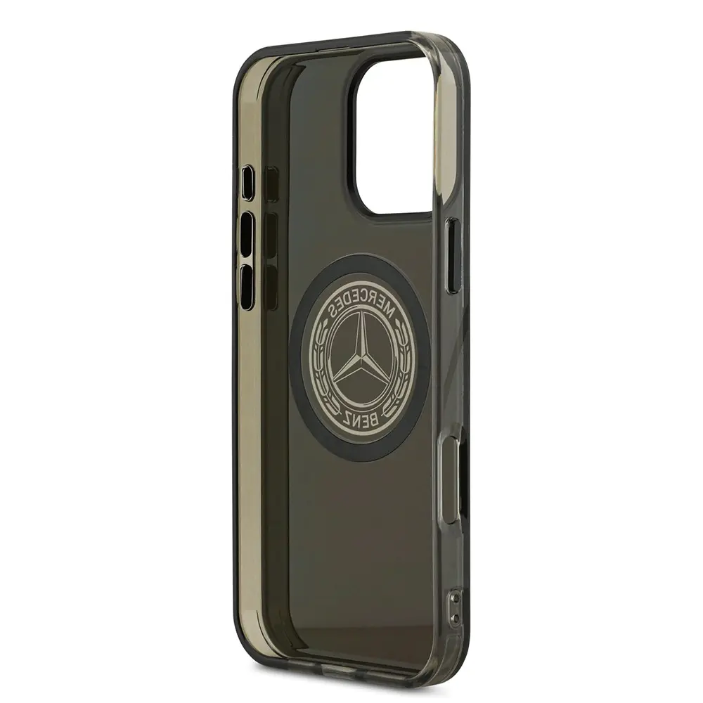 iPhone 16 Pro Max MagSafe Uyumlu Buzlu PC Kılıf - Mercedes Benz Nostaljik Yıldız