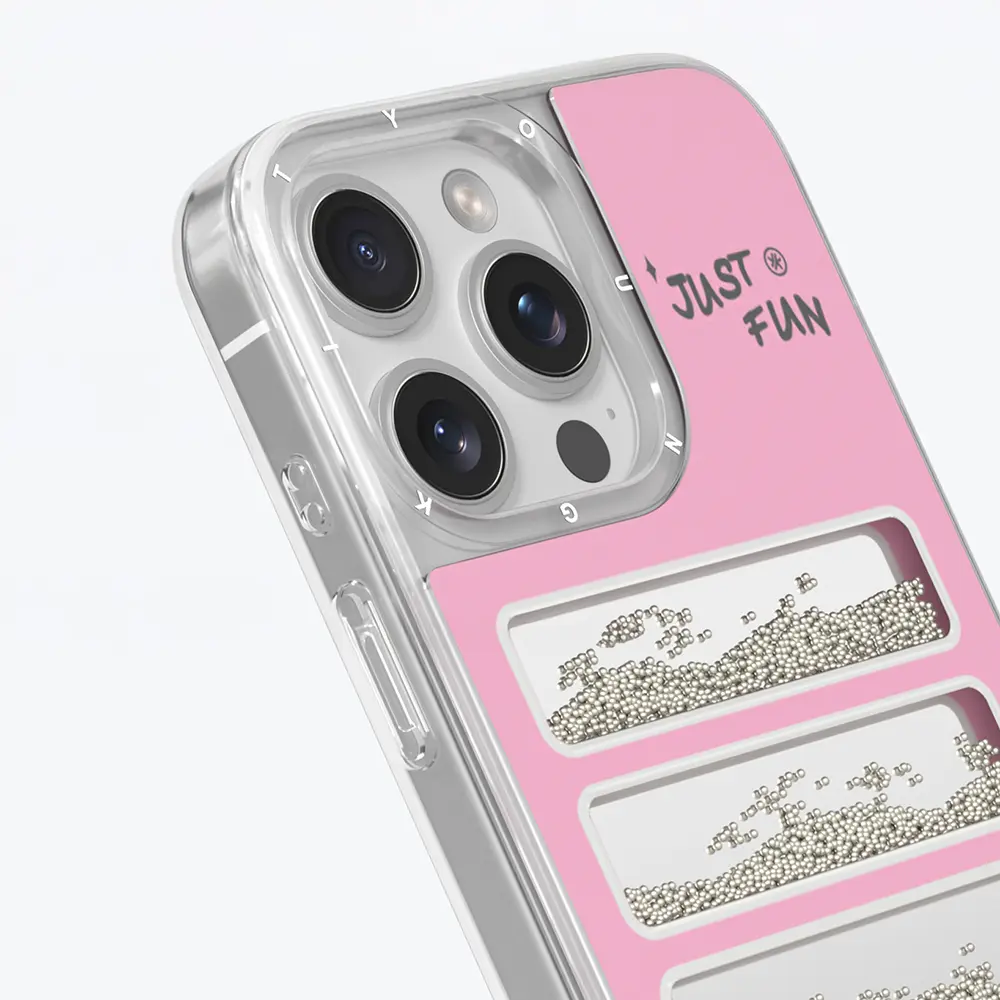 iPhone 16 Pro Max Aynalı ve Boncuklu Kılıf - Youngkit Jump Serisi