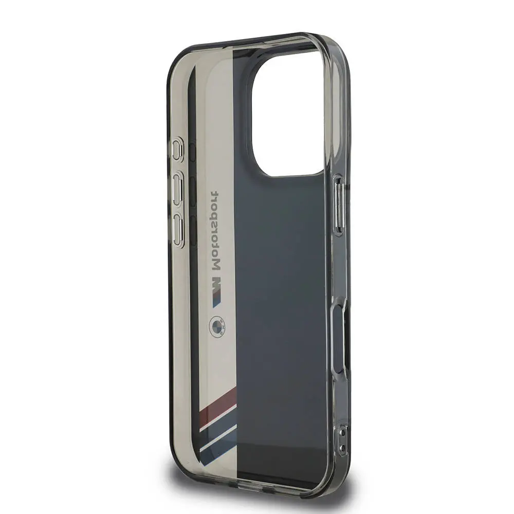 iPhone 16 Pro Max Kılıf, BMW Lisanslı M Logolu Vertical Stripe - Siyah