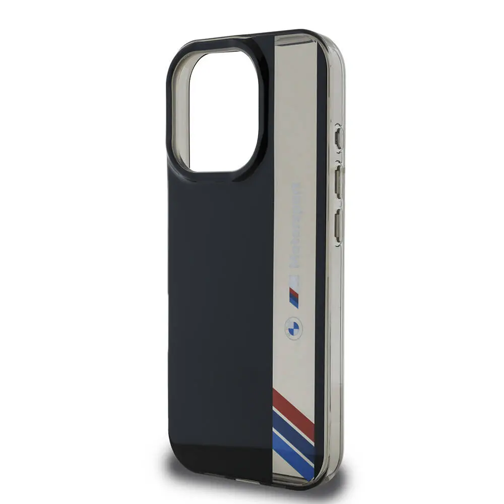 iPhone 16 Pro Max Kılıf, BMW Lisanslı M Logolu Vertical Stripe - Siyah