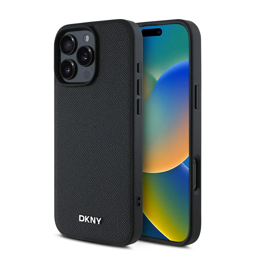 iPhone 16 Pro Max MagSafe Uyumlu PU Deri Kılıf - DKNY Lisanslı
