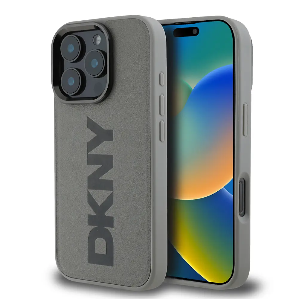 iPhone 16 Pro Max MagSafe Uyumlu PU Deri Kılıf - DKNY Plain
