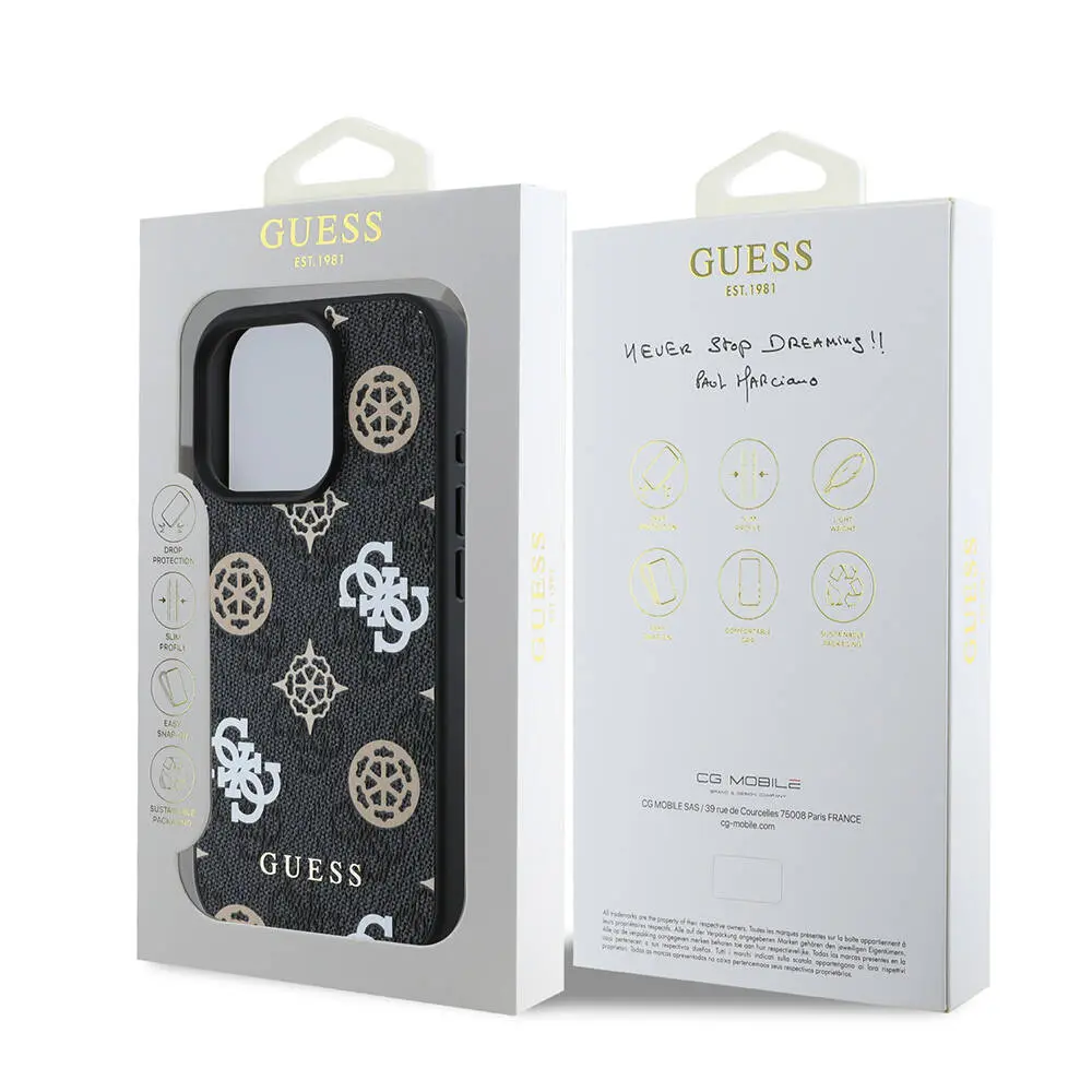 iPhone 16 Pro Max MagSafe Uyumlu 4G Desenli Kılıf - Guess Peony