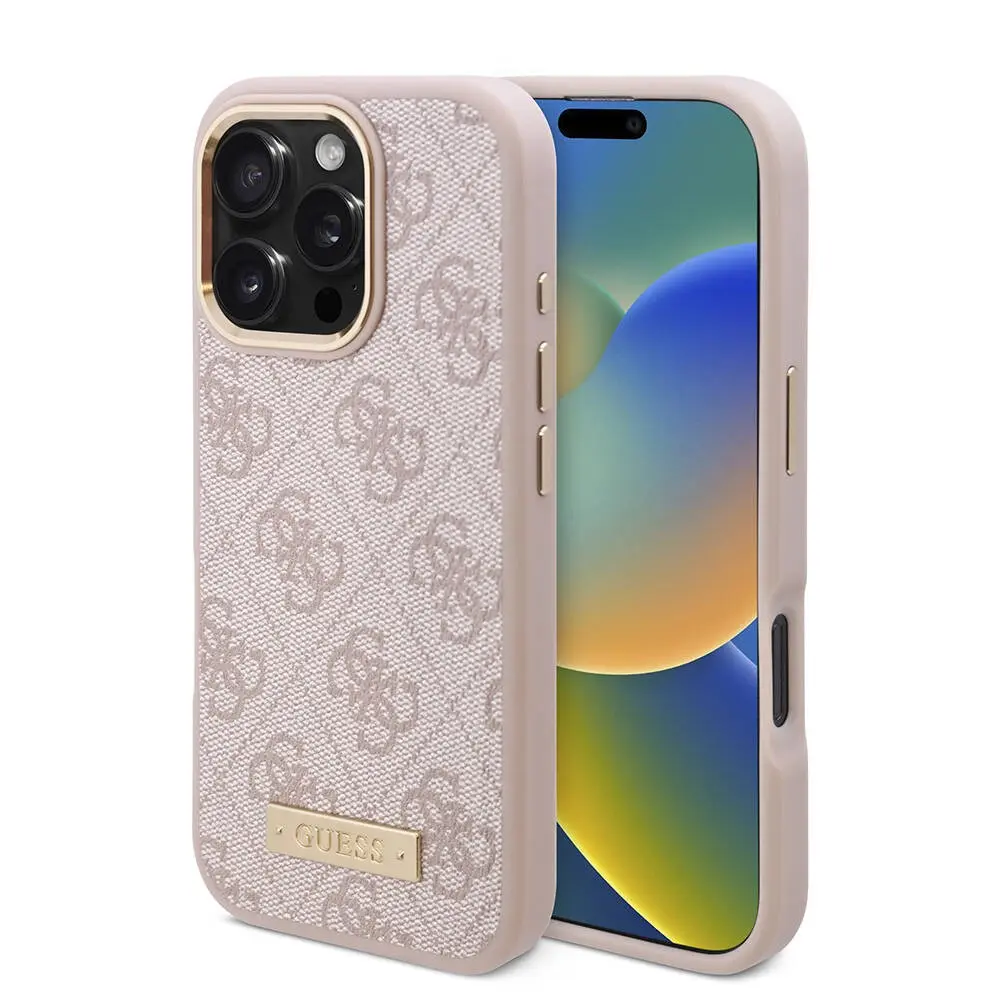 iPhone 16 Pro Max MagSafe Uyumlu 4G Desenli Kılıf - Guess Klasik Logolu