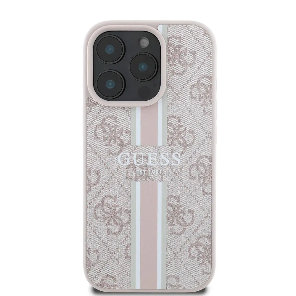 iPhone 16 Pro Max MagSafe Uyumlu 4G Şerit Tasarımlı Kılıf - Guess