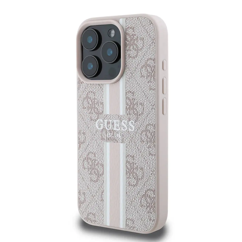 iPhone 16 Pro Max MagSafe Uyumlu 4G Şerit Tasarımlı Kılıf - Guess