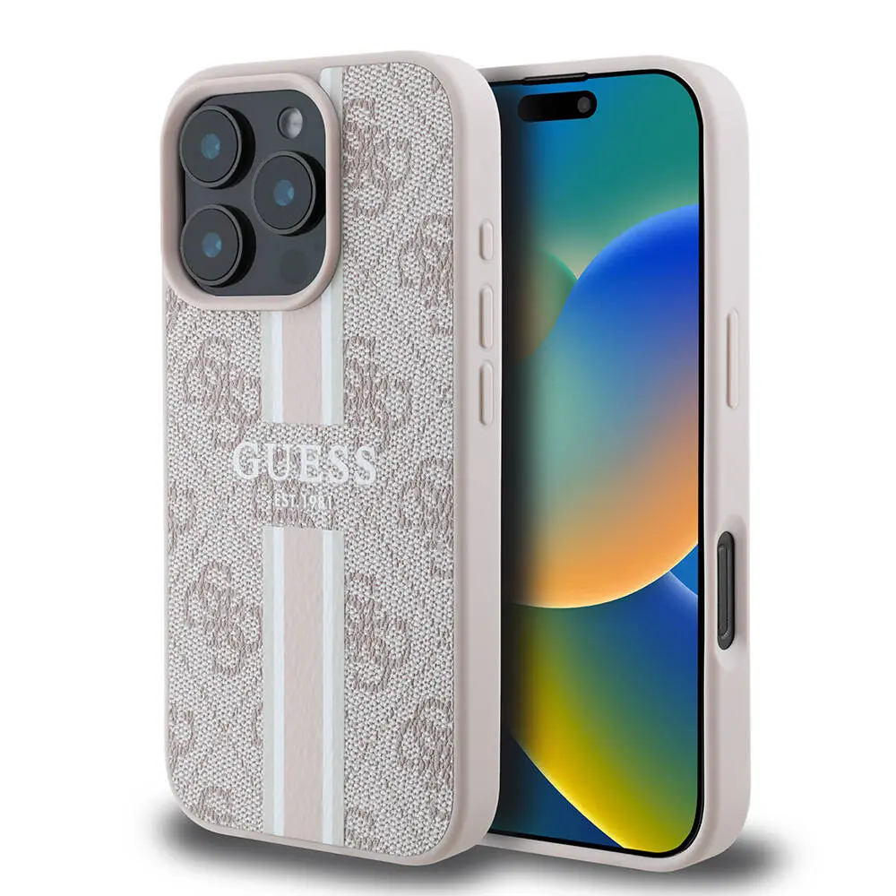 iPhone 16 Pro Max MagSafe Uyumlu 4G Şerit Tasarımlı Kılıf - Guess
