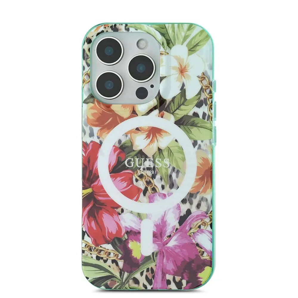 iPhone 16 Pro Max MagSafe Uyumlu Kılıf - Guess Jungle Ring