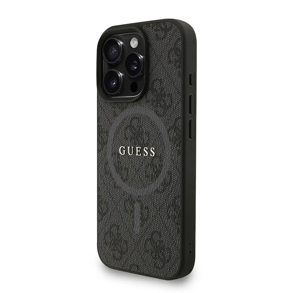 iPhone 16 Pro Max MagSafe Uyumlu PU Deri Kılıf - Guess Bilek Askılı