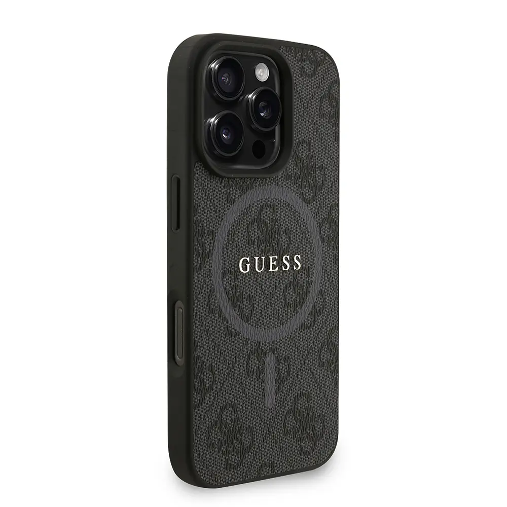 iPhone 16 Pro Max MagSafe Uyumlu PU Deri Kılıf - Guess Bilek Askılı