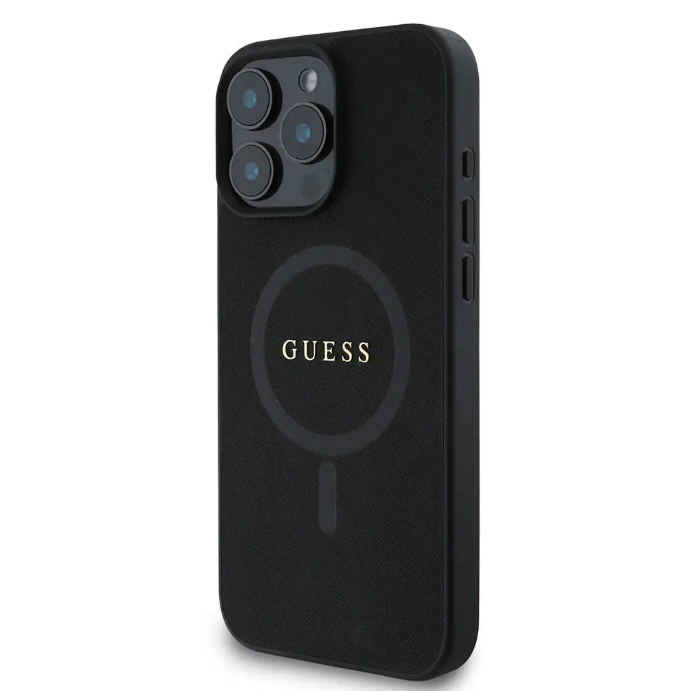 iPhone 16 Pro Max MagSafe Uyumlu Saffiano Kılıf - Guess Classic