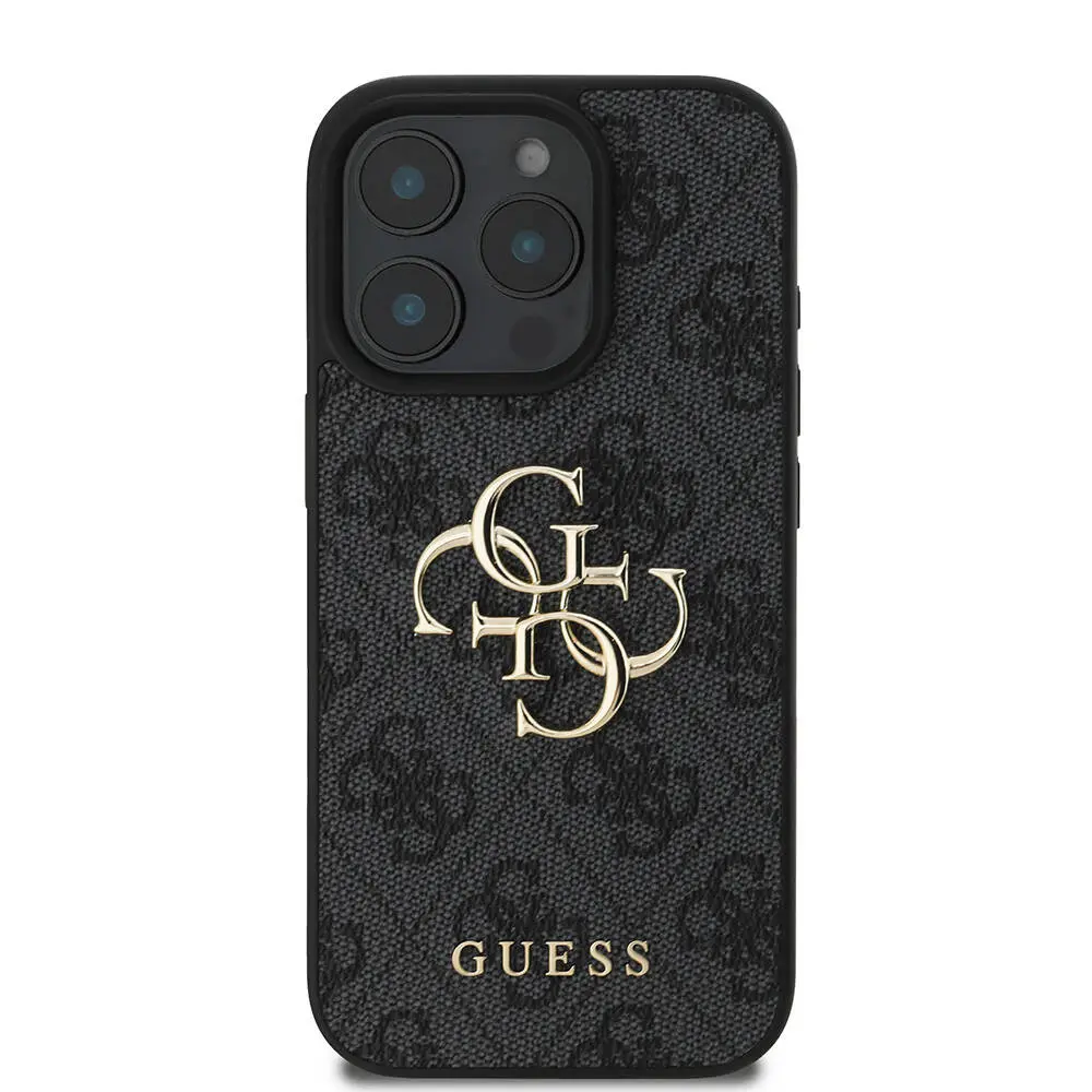 iPhone 16 Pro Max PU Deri Kılıf, 4G Desenli - Guess