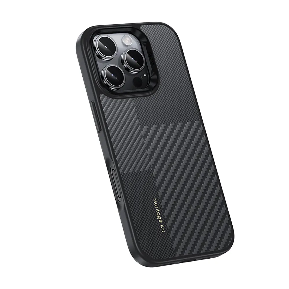 iPhone 16 Pro Max MagSafe Uyumlu Kevlar Kılıf - Benks Hybrid ArmorPro Montage
