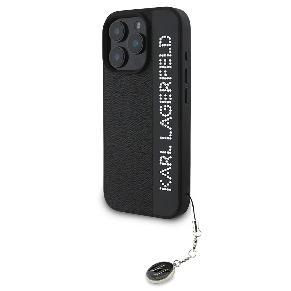 iPhone 16 Pro Max Taşlı Saffiano Kılıf - Karl Lagerfeld KL