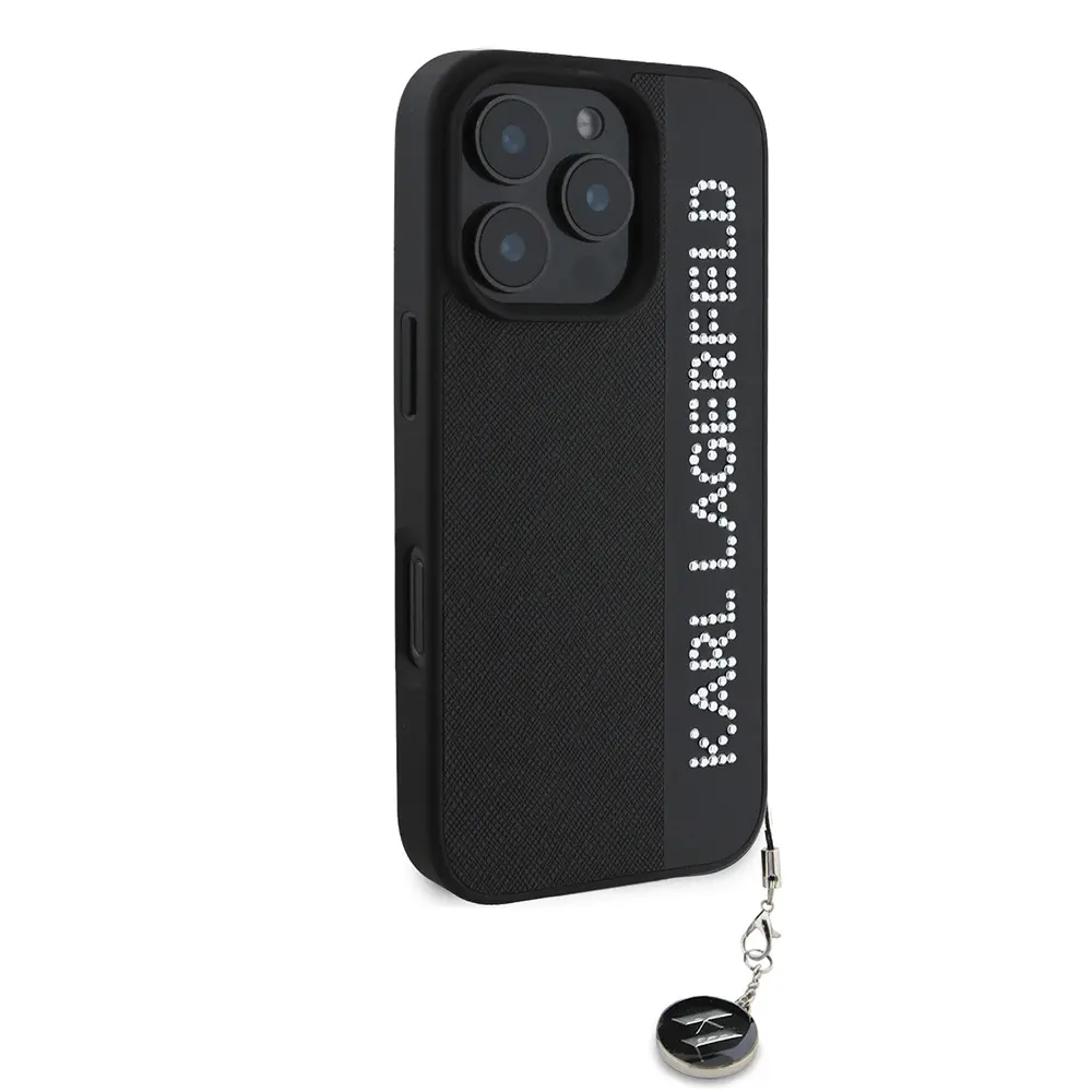 iPhone 16 Pro Max Taşlı Saffiano Kılıf - Karl Lagerfeld KL
