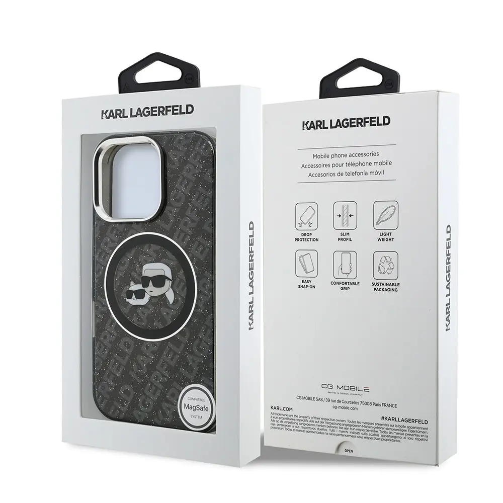 iPhone 16 Pro Max Simli Kılıf - Karl Lagerfeld Karl & Choupette Heads