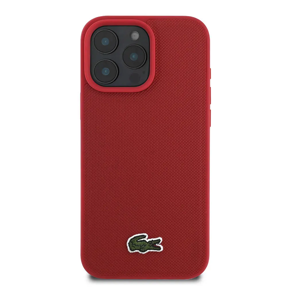 iPhone 16 Pro Max Lacoste Lisanslı PU Pike Desenli Kılıf