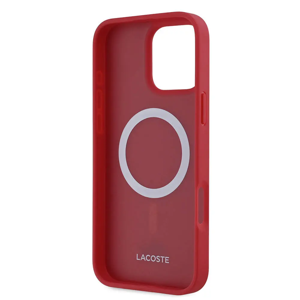 iPhone 16 Pro Max Lacoste Lisanslı PU Pike Desenli Kılıf
