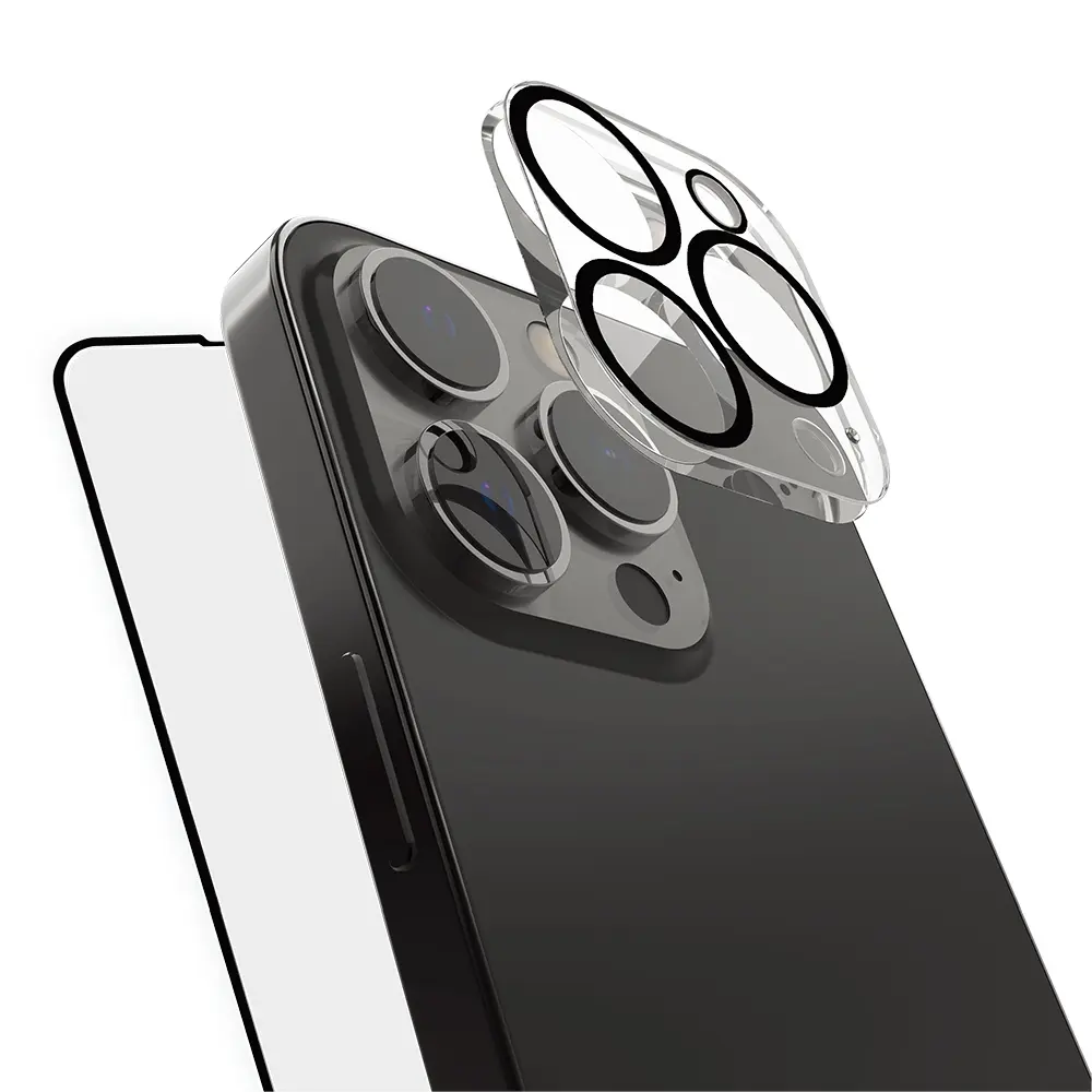 iPhone 16 Pro Max Temperli Ekran Koruyucu + Lens Koruyucu Set - Raptic 2in1