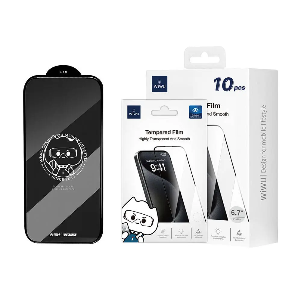iPhone 16 Pro Max Temperli Cam Ekran Koruyucu 10'lu Paket - Wiwu GT-008