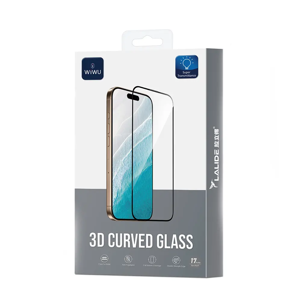 iPhone 16 Pro Max 3D Kavisli Temperli Cam Ekran Koruyucu - Wiwu LLD301