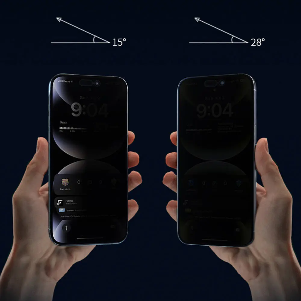 iPhone 16 Pro Çok Katmanlı Temperli Gizlilik Camı Ekran Koruyucu - Wiwu GT-015