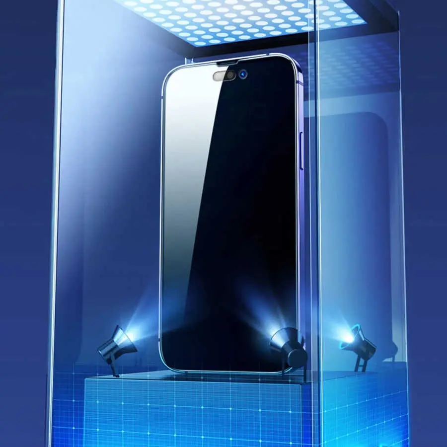 iPhone 16 Pro Gizlilik Ekran Koruyucu, Kavisli Kenar - Zore Kor Privacy