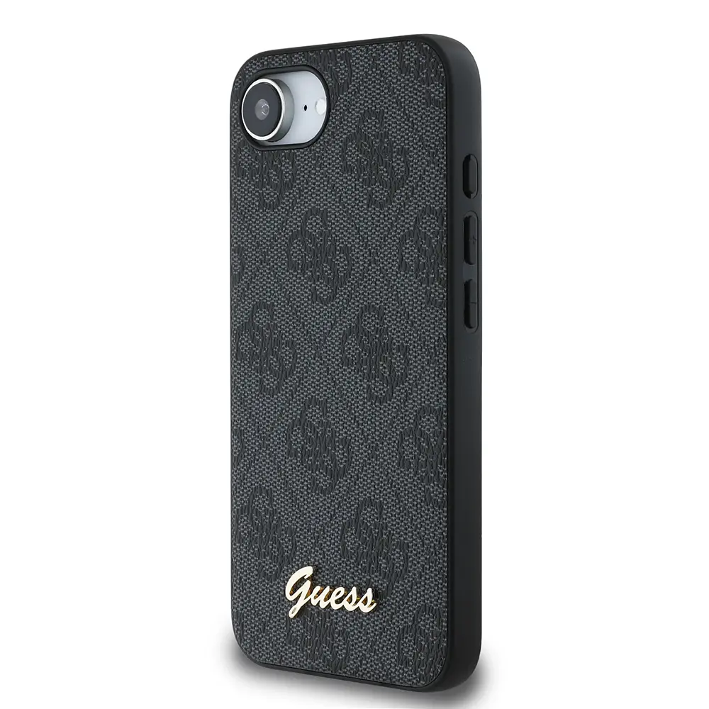 iPhone 16e Uyumlu Guess 4G Desenli Metal Logo Detaylı Kılıf