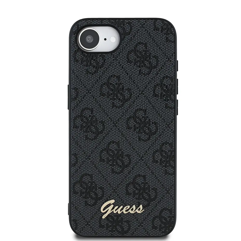 iPhone 16e Uyumlu Guess 4G Desenli Metal Logo Detaylı Kılıf