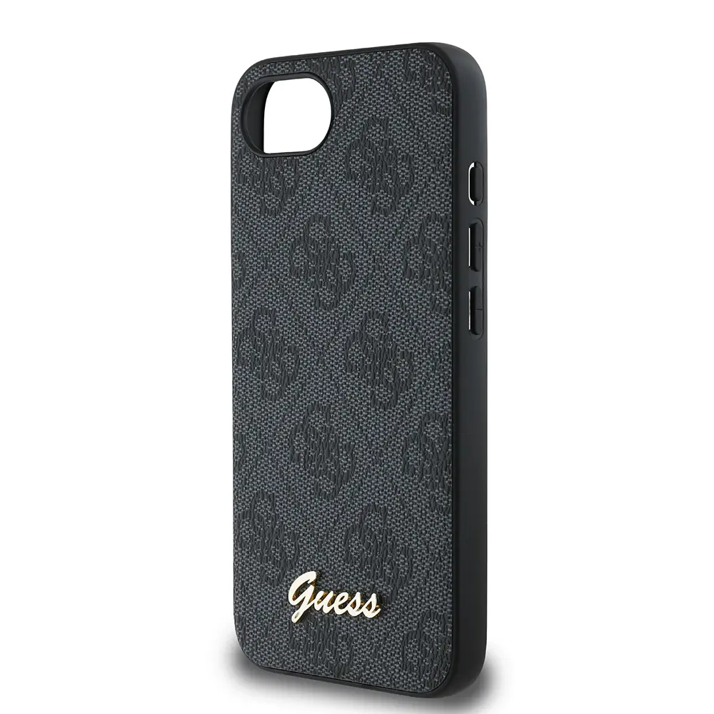 iPhone 16e Uyumlu Guess 4G Desenli Metal Logo Detaylı Kılıf