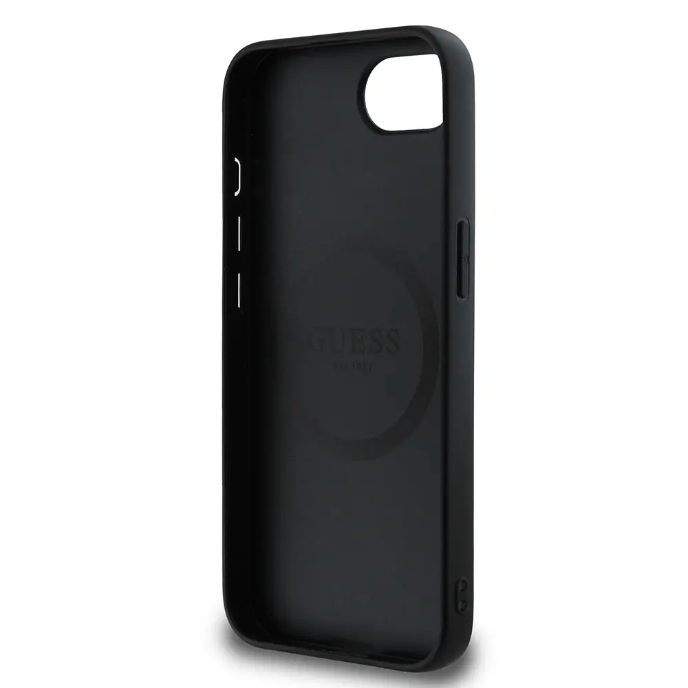iPhone 16e Uyumlu Guess 4G Desenli Metal Logo Detaylı Kılıf