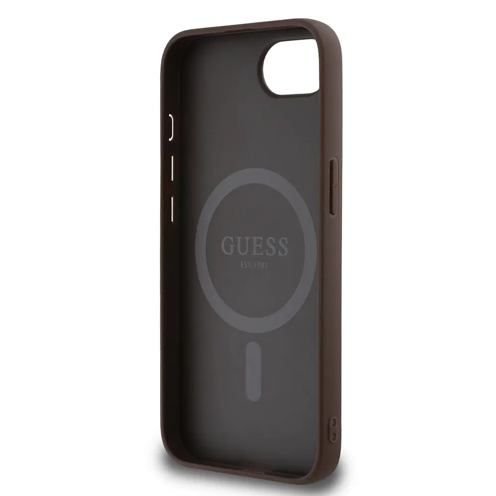 iPhone 16e MagSafe Uyumlu Desenli Kılıf - Guess 4G Üçgen Logo