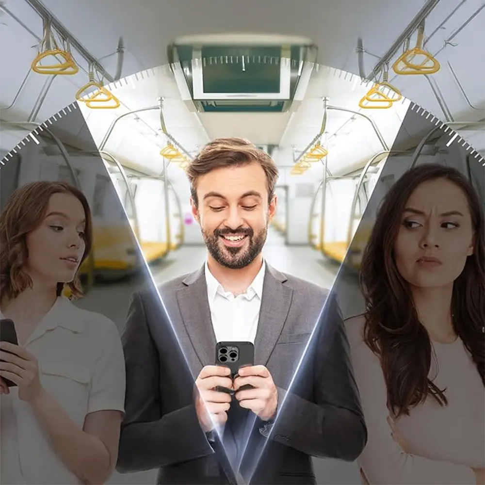 iPhone 17 Gizlilik Ekran Koruyucu Temperli Cam - Zore 2.5D Oliv Privacy