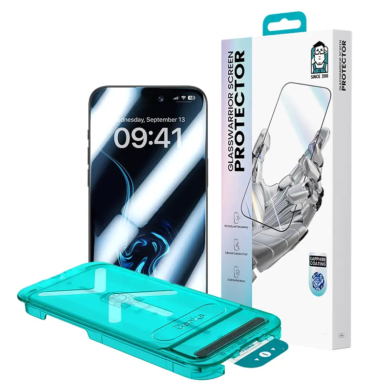 iPhone 17 Air Cam Ekran Koruyucu, 0.3 mm Safir Kaplama - Benks Glass Warrior