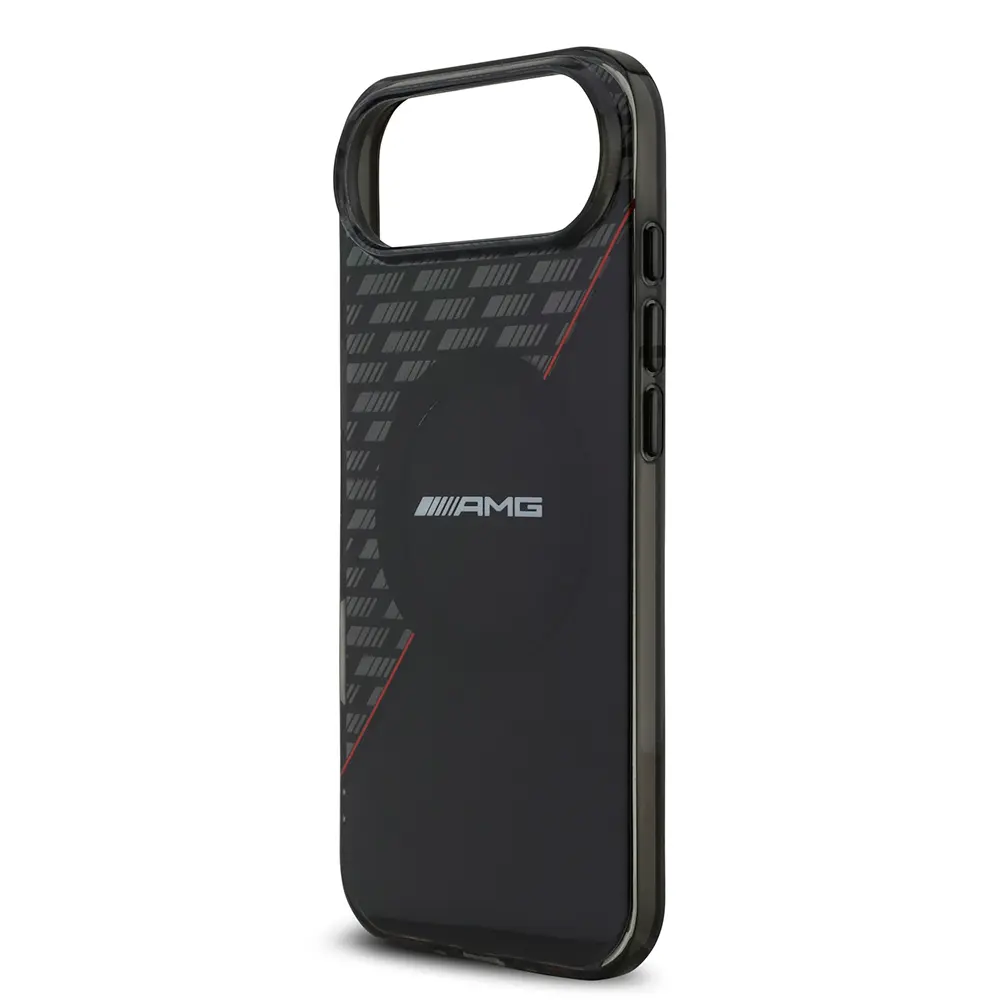 Apple iPhone 17 Air Kılıf AMG Orjinal Lisanslı M-safe Şarj Özellikli Çift Katmanlı Kırmızı Çapraz Çizgili Kapak
