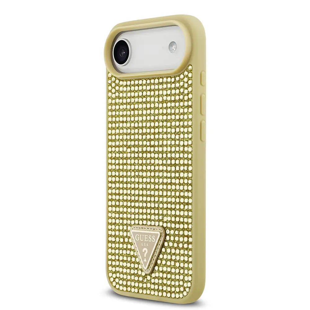 iPhone 17 Air Taşlı Arka Yüzey Üçgen Logolu Kılıf - Guess