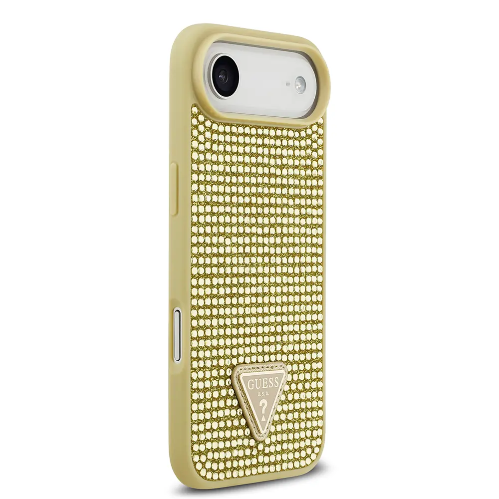 iPhone 17 Air Taşlı Arka Yüzey Üçgen Logolu Kılıf - Guess
