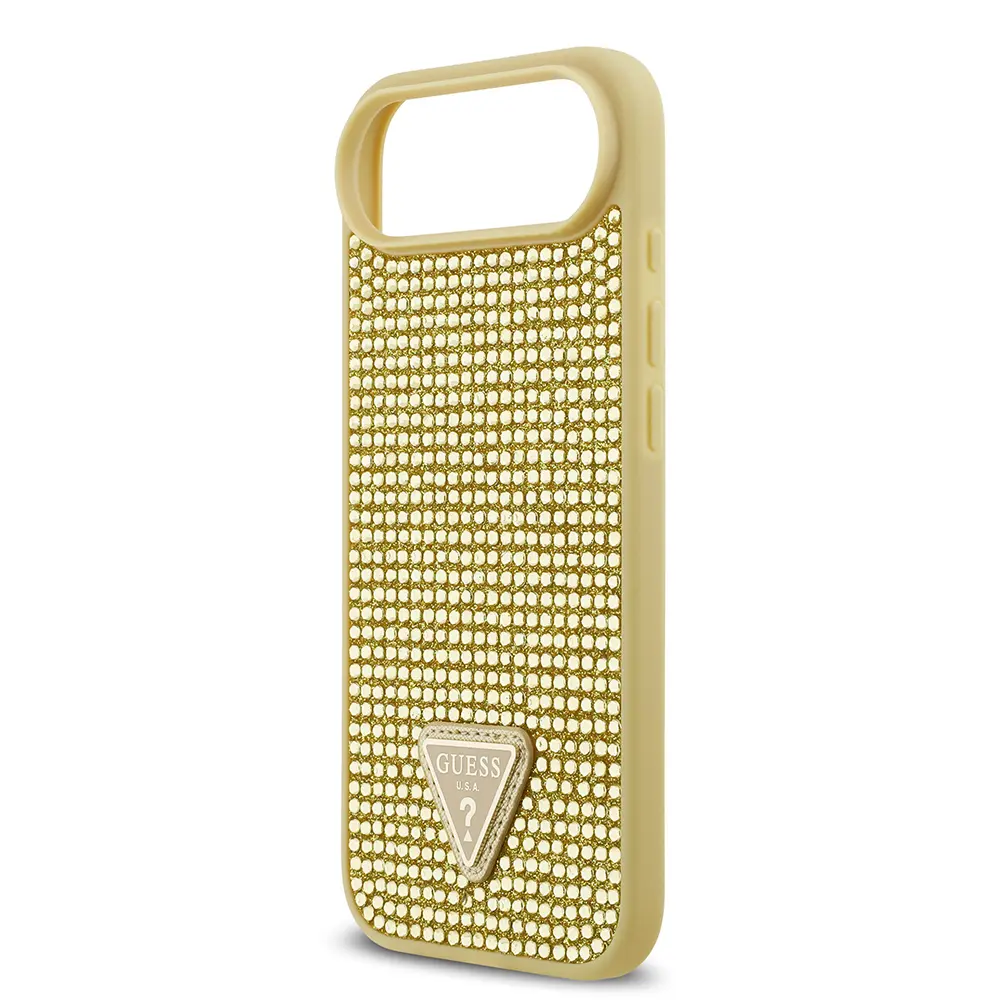 iPhone 17 Air Taşlı Arka Yüzey Üçgen Logolu Kılıf - Guess