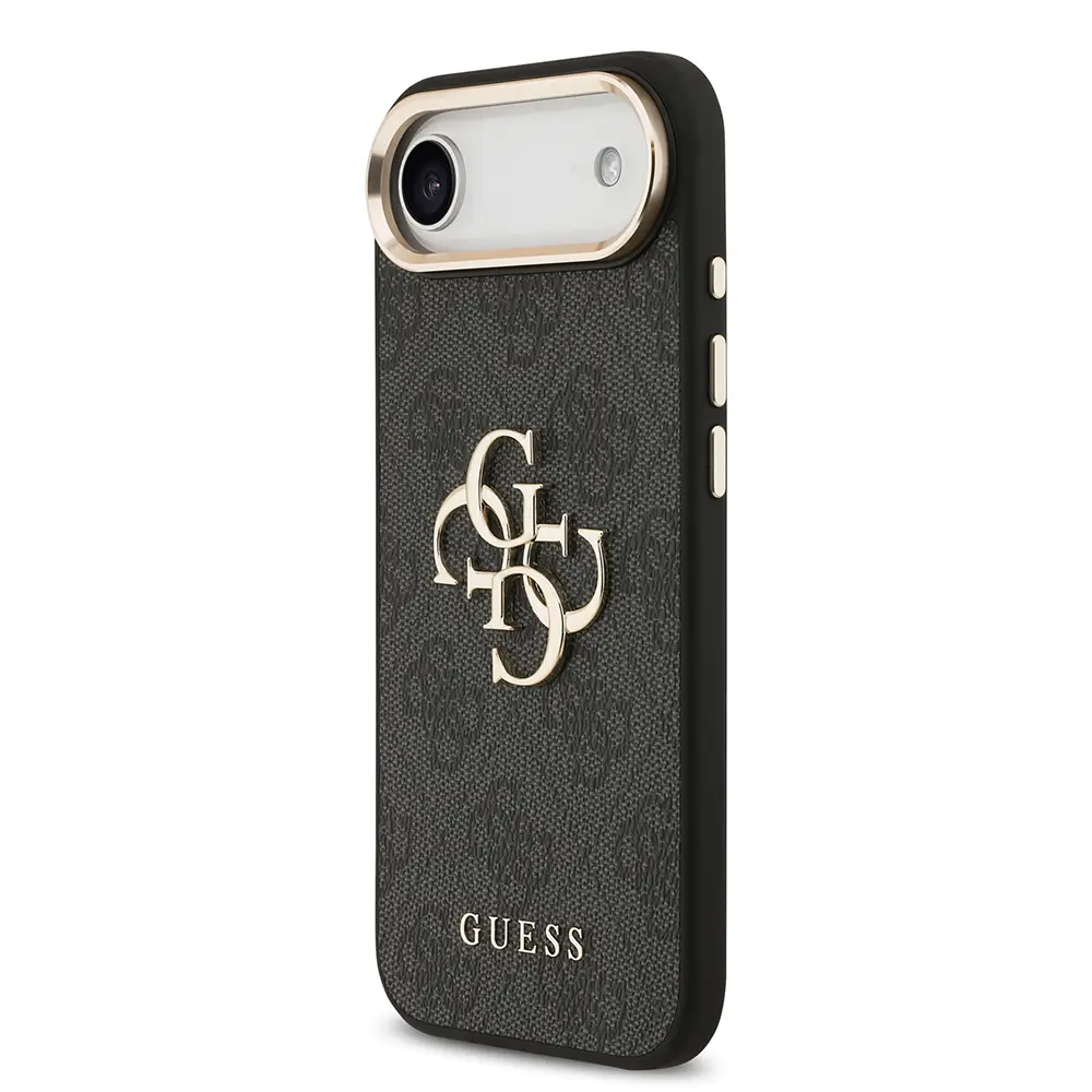 iPhone 17 Air Guess Lisanslı Gold Kamera Çerçeveli 4G Desenli Kılıf