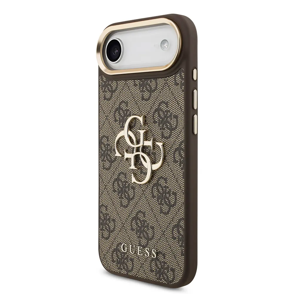iPhone 17 Air Guess Lisanslı Gold Kamera Çerçeveli 4G Desenli Kılıf