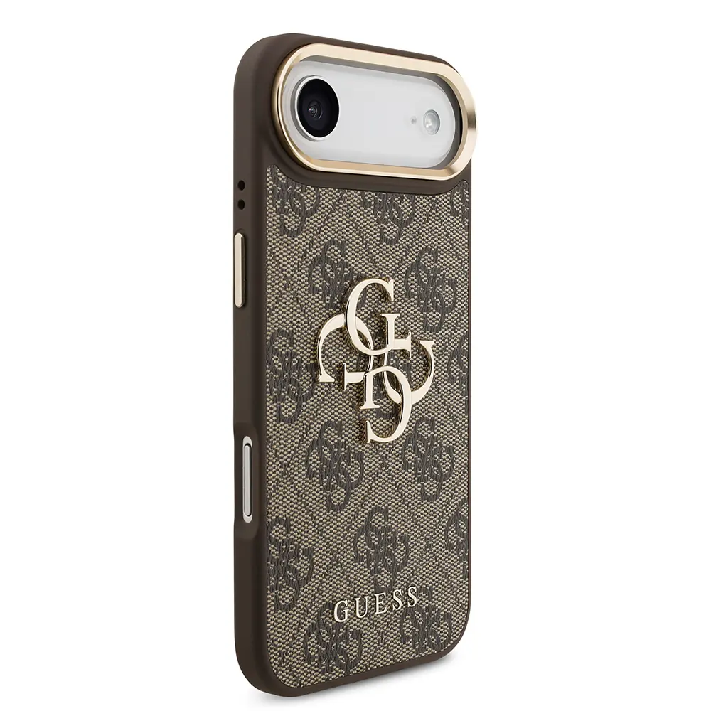 iPhone 17 Air Guess Lisanslı Gold Kamera Çerçeveli 4G Desenli Kılıf