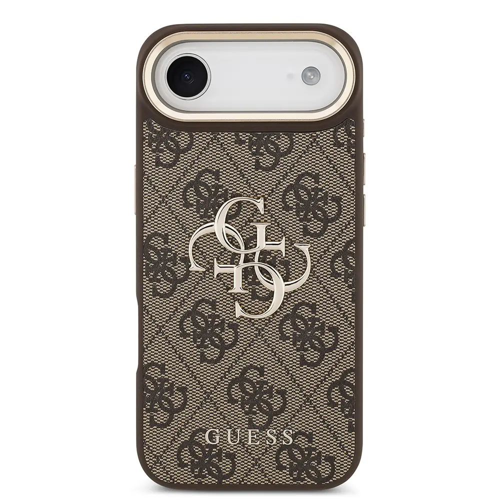iPhone 17 Air Guess Lisanslı Gold Kamera Çerçeveli 4G Desenli Kılıf