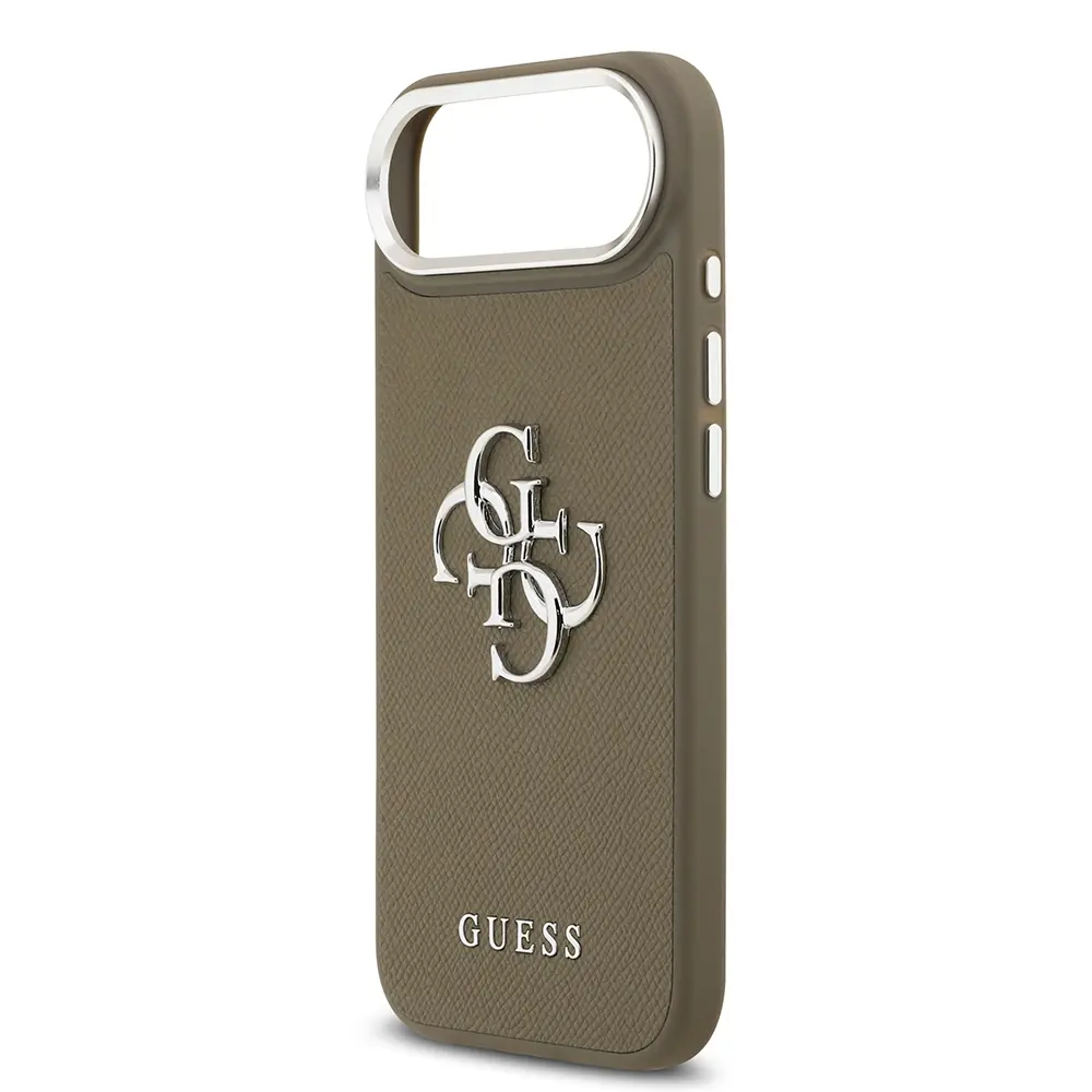 Apple iPhone 17 Air Kılıf Guess Orjinal Lisanslı Grained 4G Metal Büyük Logolu Kapak