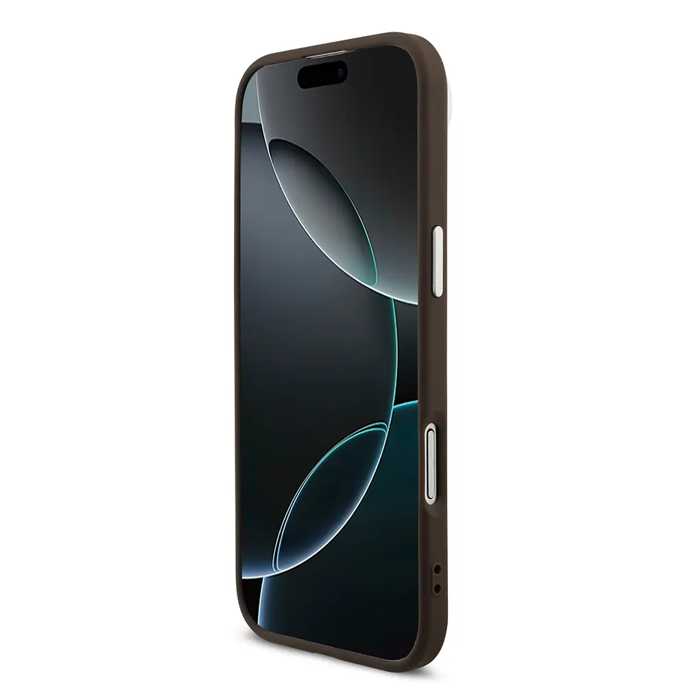 iPhone 17 Air Guess Lisanslı Kılıf, Gümüş Metal Kamera Çerçeveli