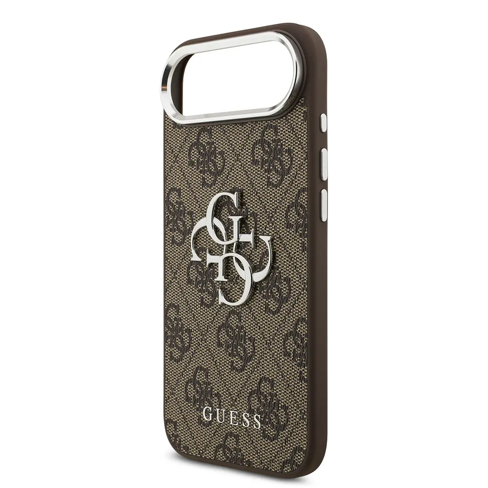 iPhone 17 Air Guess Lisanslı Kılıf, Gümüş Metal Kamera Çerçeveli
