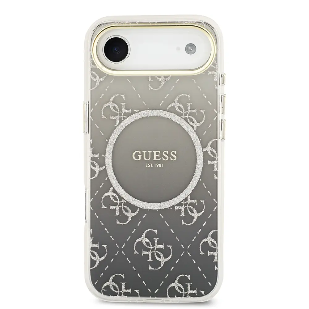 Apple iPhone 17 Air Kılıf Guess Orjinal Lisanslı M-safe Şarj Özellikli 4G Desenli Simli Silikon Kapak
