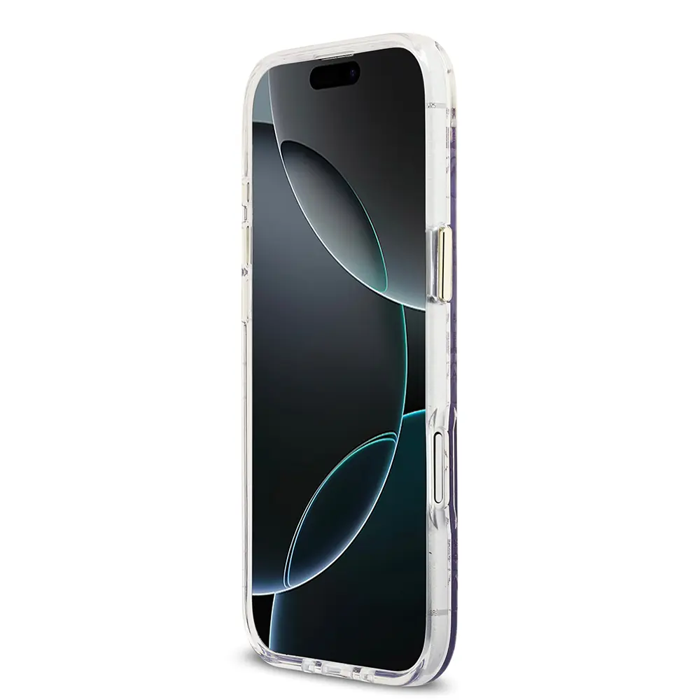 Apple iPhone 17 Air Kılıf Guess Orjinal Lisanslı M-safe Şarj Özellikli 4G Desenli Simli Silikon Kapak
