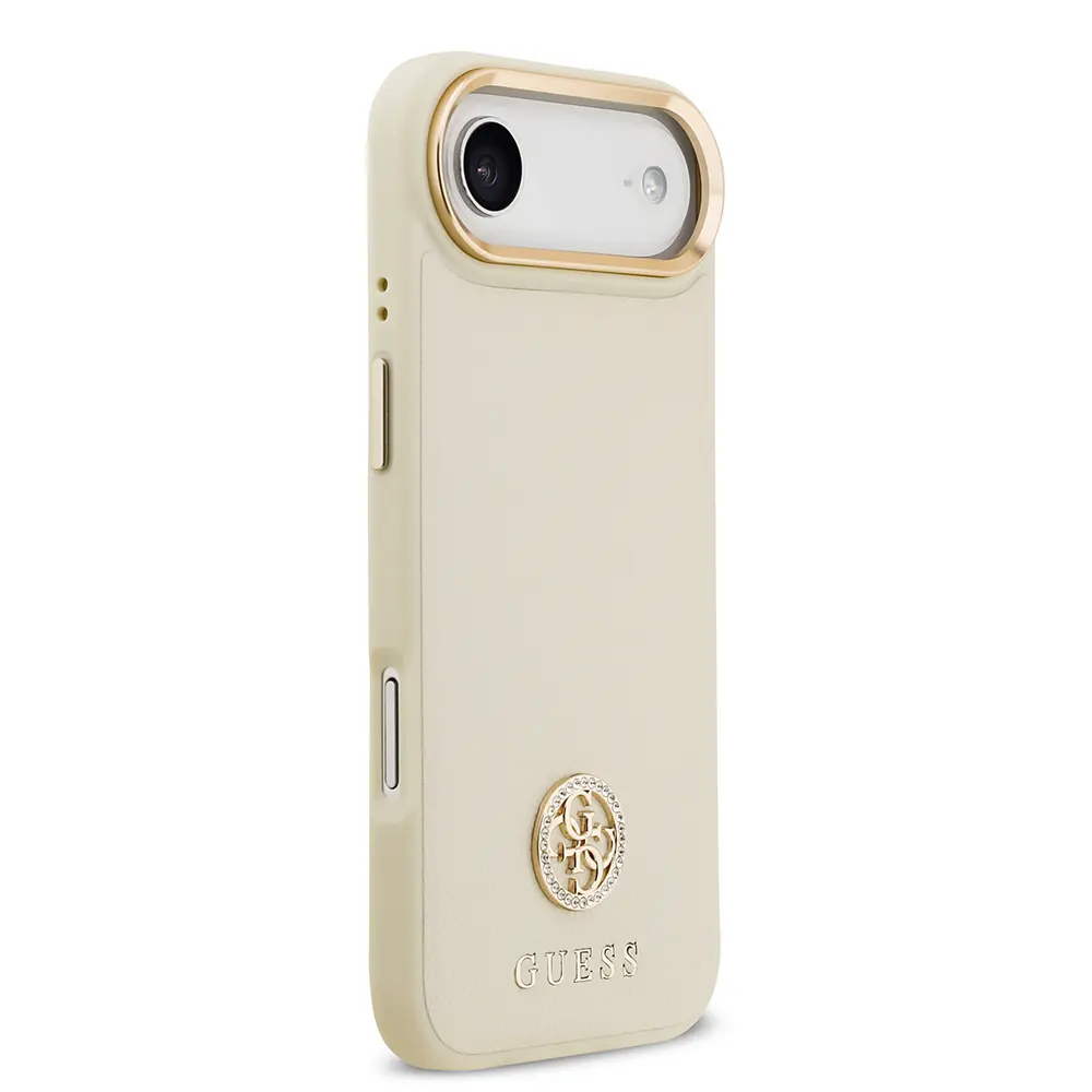iPhone 17 Air MagSafe Uyumlu Taşlı 4G Logolu Kılıf - Guess Grained