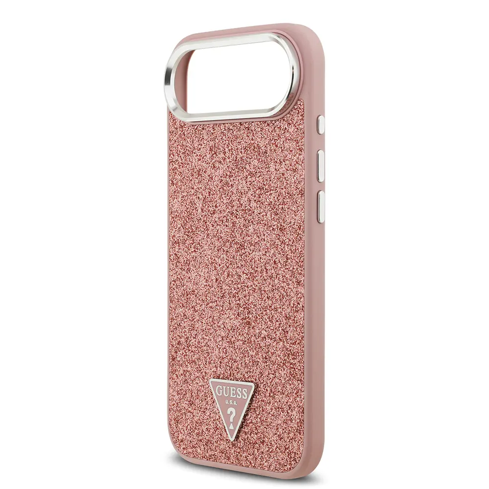 iPhone 17 Air MagSafe Uyumlu Glitter Kılıf - Guess Üçgen Logolu