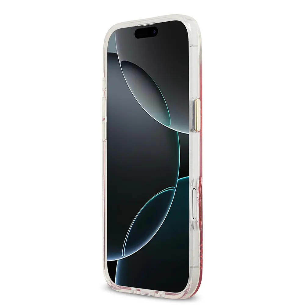 Apple iPhone 17 Air Kılıf Guess Orjinal Lisanslı M-safe Şarj Özellikli Simli Peony Desenli Silikon Kapak